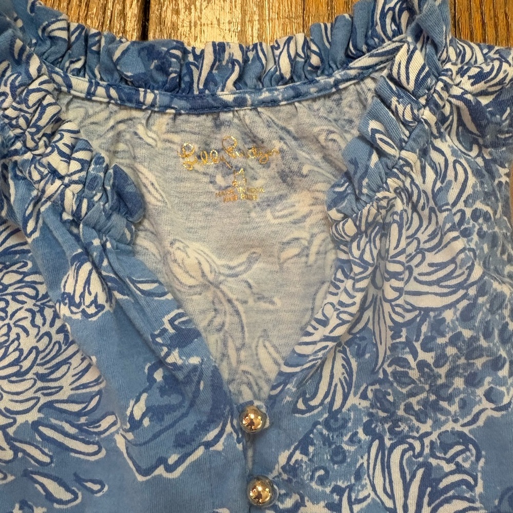 Lilly Pulitzer Girls Blue Floral Maxi Dress - Picture 2 of 3